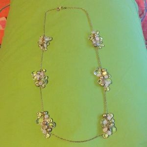 Anthropologie long beaded crystal necklace